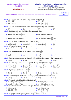 Đề khảo sát Toán 10 lần 1 năm 2019 – 2020 trường Yên Phong 1 – Bắc Ninh