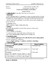 Giáo án môn Tiếng anh lớp 4 tuần 11 - Unit 6: Our school facilities | Bộ sách Global Success | Tiểu học ( Chương trình mới)