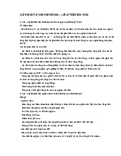 Câu Hỏi Ôn Tập Môn Môi Trường & Phát Triển Bền Vững | Phân tích môi trường | Trường Đại học Khoa học Tự nhiên, Đại học Quốc gia Hà Nội