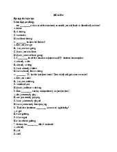 Bài tập thì hiện tại môn Tiếng Anh lớp 6