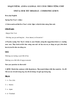 Tiếng Anh lớp 6 unit 6 Communication