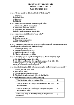 Đề cương ôn tập học kì 1 môn Tin học 4 sách Kết nối tri thức với cuộc sống