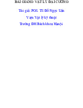 Bài giảng Điện tích và các vật dẫn điện môn Vật lý đại cương 2  | Trường Đại học Bách Khoa Hà Nội
