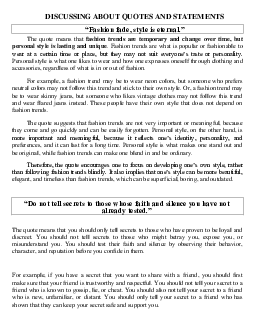 Discussing About Quotes AND Statements | Listening and Speaking B2 | Đại học Khoa học Xã hội và Nhân văn, Đại học Quốc gia Thành phố HCM