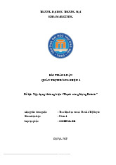Xây dựng thương hiệu “Thanh năng lượng Return” | Bài Thảo Luận Quản Trị Thương Hiệu 1