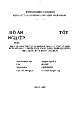 Đồ án Thực trạng công tác an toàn vệ sinh lao động và nhận diện mối nguy và kiểm soát rủi ro tại dự án bệnh viện đa khoa quốc tế Việt Nam - Nhật Bản - Đồ án tốt nghiệp | Trường Đại Học Công Đoàn