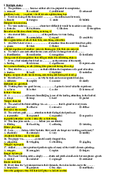 Tuyển tập LEXICO AND GRAMMAR + WORD FORMATION + LEXICO  (có đáp án)