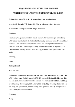 Write about your favorite things - Cánh diều