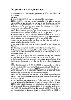 Đề cương ôn tập Chủ nghĩa xã hội khoa học