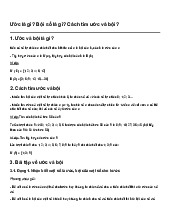 Ước là gì? Bội số là gì? Cách tìm ước và bội?