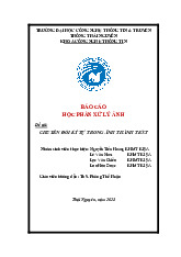 Báo cáo học phần xử lý ảnh: Chuyển đổi ký tự trong ảnh thành text | Đại học Thái Nguyên