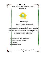 Tiểu luận Phân tích Khủng hoảng Nhật Bản (1974-2023) | Môn Lịch sử kinh tế - Đại Học Sư phạm Kỹ thuật Hưng Yên