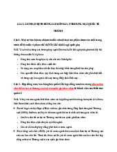 Câu Nhận Định Đúng Sai Môn Luật Thương Mại Quốc Tế