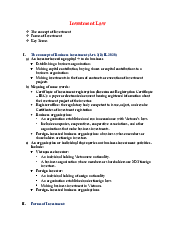 Investment Law of final - Business Law | Trường Đại học Quốc tế, Đại học Quốc gia Thành phố HCM