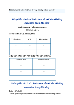Soạn bài Thảo luận về một vấn đề đáng quan tâm trong đời sống | SGK Ngữ Văn 9 Chân trời sáng tạo (Tập 1)