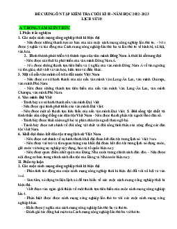 Đề cương ôn tập học kì 2 môn Lịch sử 10 Kết nối tri thức