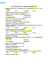 Tổng hợp 119 câu Lexico hay và khó ôn chuyên Anh và lớp 10 THPT chuyên