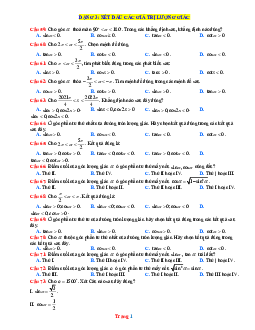 Bài tập trắc nghiệm Xét dấu các giá trị lượng giác lớp 11 (có đáp án)