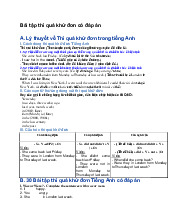 Bài tập thì quá khứ đơn có đáp án - Tiếng anh 6