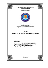 Thiết kế sản phẩm du lịch mới | Bài thảo luận markting du lịch