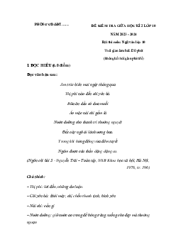 Giải đề thi giữa học kì 2 môn Ngữ văn lớp 10 năm 2023 - 2024 (Sách mới) | Cánh Diều đề 8