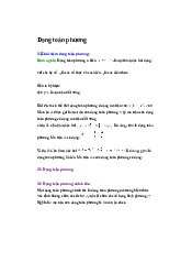 Bài toán dạng toàn phương - Đại số tuyến tính | Đại học Sư Phạm Hà Nội