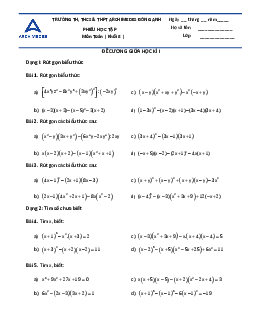 Đề cương giữa kì 1 Toán 8 năm 2023 – 2024 trường Archimedes Đông Anh – Hà Nội
