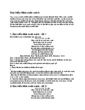 Đọc hiểu Mùa xuân xanh - Ngữ văn 12