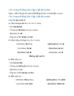Giải SGK Tiếng Việt 3 trang 50 Bài 11: Chuyện bên cửa sổ - Viết | Kết nối tri thức