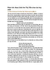 Phân tích đoạn 2 bài thơ Tây Tiến chọn lọc hay nhất