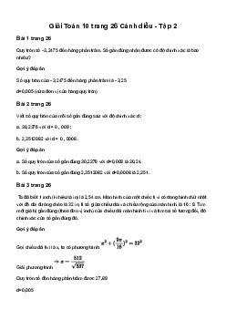 Giải Toán 10 Bài 1: Số gần đúng. Sai số | Cánh diều