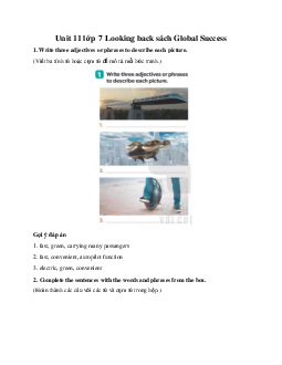 Unit 11 lớp 7 Looking back sách Global Success