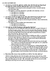 Top 50 câu tự luận ôn tập môn Triết học Mác Lê-nin | Học viện Chính sách và Phát triển