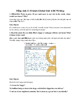 Giải Tiếng Anh 11 Unit 4 4H Writing | Friends Global