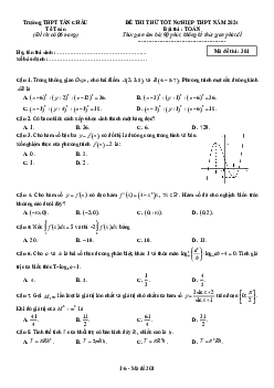 Đề thi thử tốt nghiệp THPT 2024 môn Toán trường THPT Tân Châu – An Giang