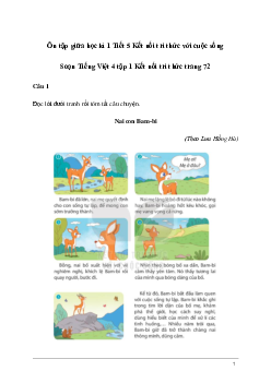 Soạn bài Ôn tập giữa học kì 1 Tiết 5 | Kết nối tri thức