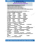 ĐỀ THI HỌC KÌ 2 - TIẾNG ANH 8 - ĐỀ SỐ 1