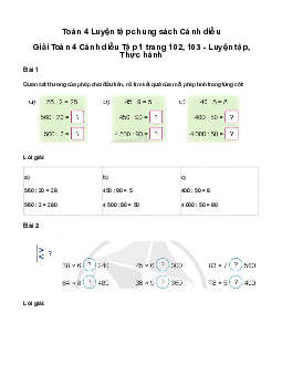 Giải Toán lớp 4 Bài 46: Luyện tập chung | Cánh diều