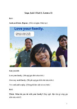 Tiếng Anh lớp 3 Unit 3: Lesson 13 trang 62 Explore Our World