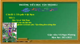 Giáo án điện tử Âm nhạc 1 Chủ đề 1 Cánh diều: Tổ quốc Việt Nam
