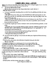 Đề cương ôn tập tự luận | Môn triết học Mác - Lênin