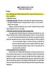 Đề cương ôn tập tự luận học phần Tổng quan du lịch | Trường Đại học Phenikaa