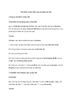 Giải Tin học 6 Bài 1: Tìm kiếm và thay thế trong soạn thảo văn bản | Cánh diều