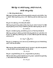 Bài tập về Nhiệt lượng, nhiệt hóa hơi,  nhiệt nóng chảy môn Vật lý đại cương | Trường Đại Học Nội Vụ Hà Nội