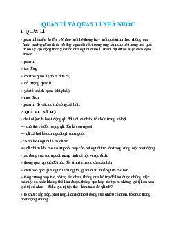 Quản lí và quản lí nhà nước học phần Luật hành chính