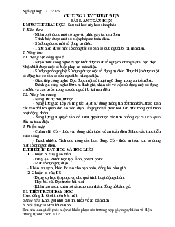 Giáo án Công nghệ 8 Bài 8: An toàn điện | Chân trời sáng tạo