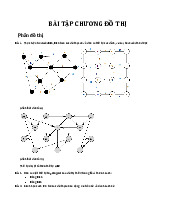 Bài tập chương Đồ thị - Cấu trúc dữ liệu và giải thuật | Trường Đại học Bách khoa Hà Nội