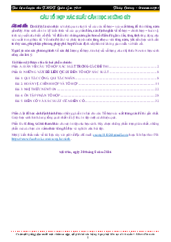 Câu tổ hợp – xác suất cần học những gì? – Lê Minh Cường