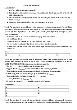 Đề luyện Đội tuyển dự thi học sinh giỏi Quốc gia THPT có đáp án - Assorted Test 25