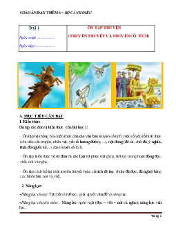 Giáo án dạy thêm Ngữ văn 6 sách Cánh diều  Bài 1